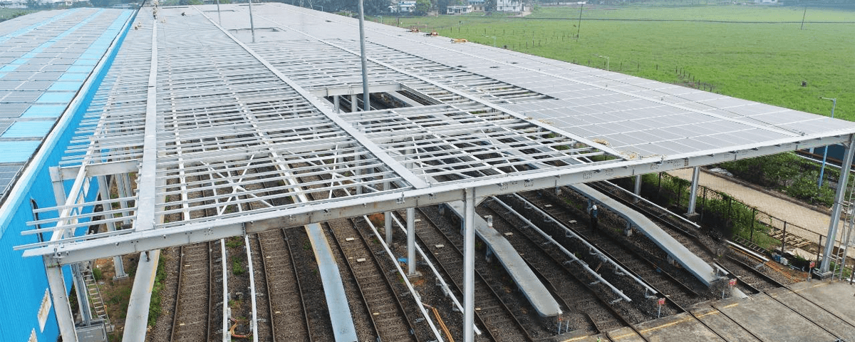 Solar Structure Installation at Kochi Metro Rail Ltd