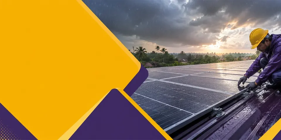 Monsoon-proof solar installation